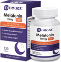 OMOGS Melatonin Sleep Supplements, Fast Dissolve Melatonin 10mg Tablets,with L-Theanine .L-Glycine & Vitamin, Promotes Relaxation & Sleep Health, Strawberry Flavor, 120-Day Supply.