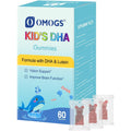 OMOGS Children’s DHA Blueberry Flavoured Gummies, with Lutein, Omega-3 & Vitamin C Algae DHA, for Eye Health, Brain Health & Healthy Immunity, Gluten Free, Vegan, 60 Gummies.