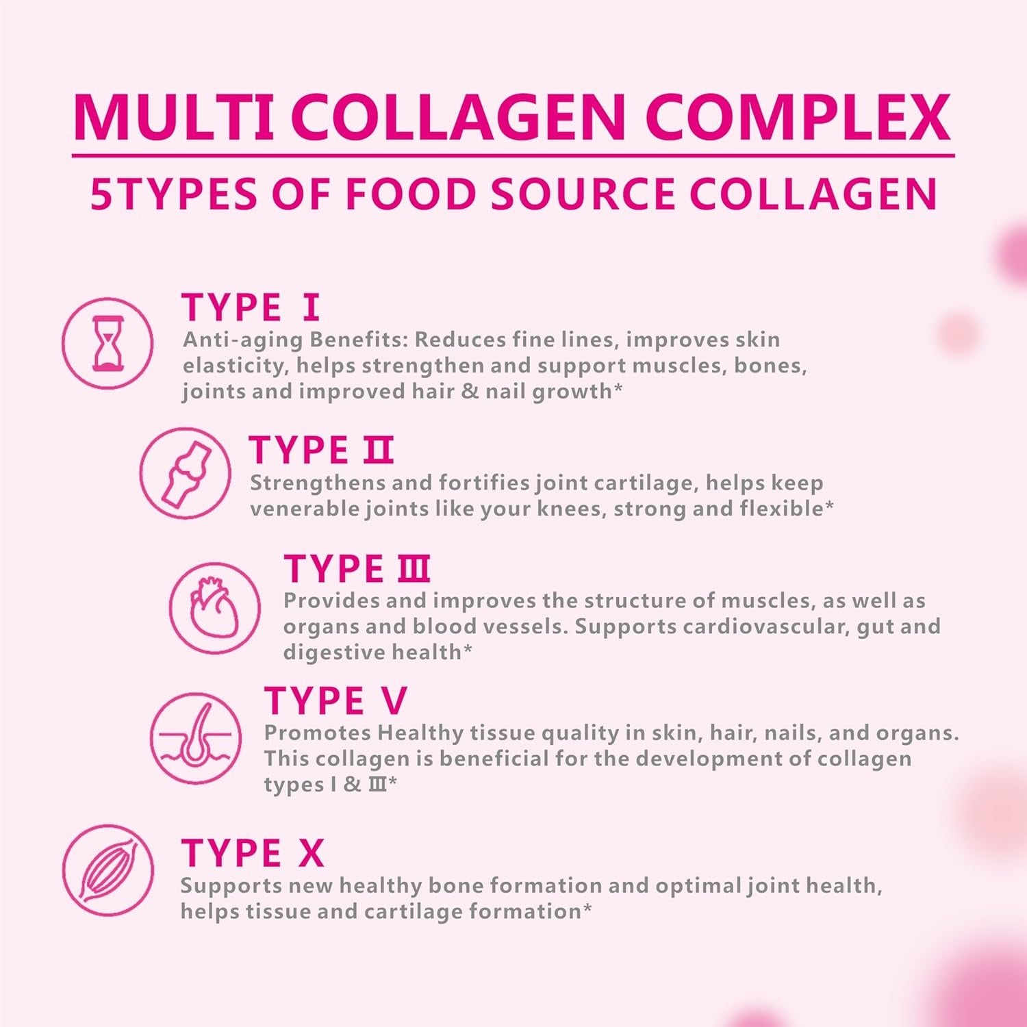 OMOGS Collagen Peptides Capsule，Naturally Sourced Hydrolyzed Collagen with prebiotic & Cranberry Extract - Hair, Skin, Nail, Joint, Digestive Health & Immune Support, Non-GMO, 100 Capsule