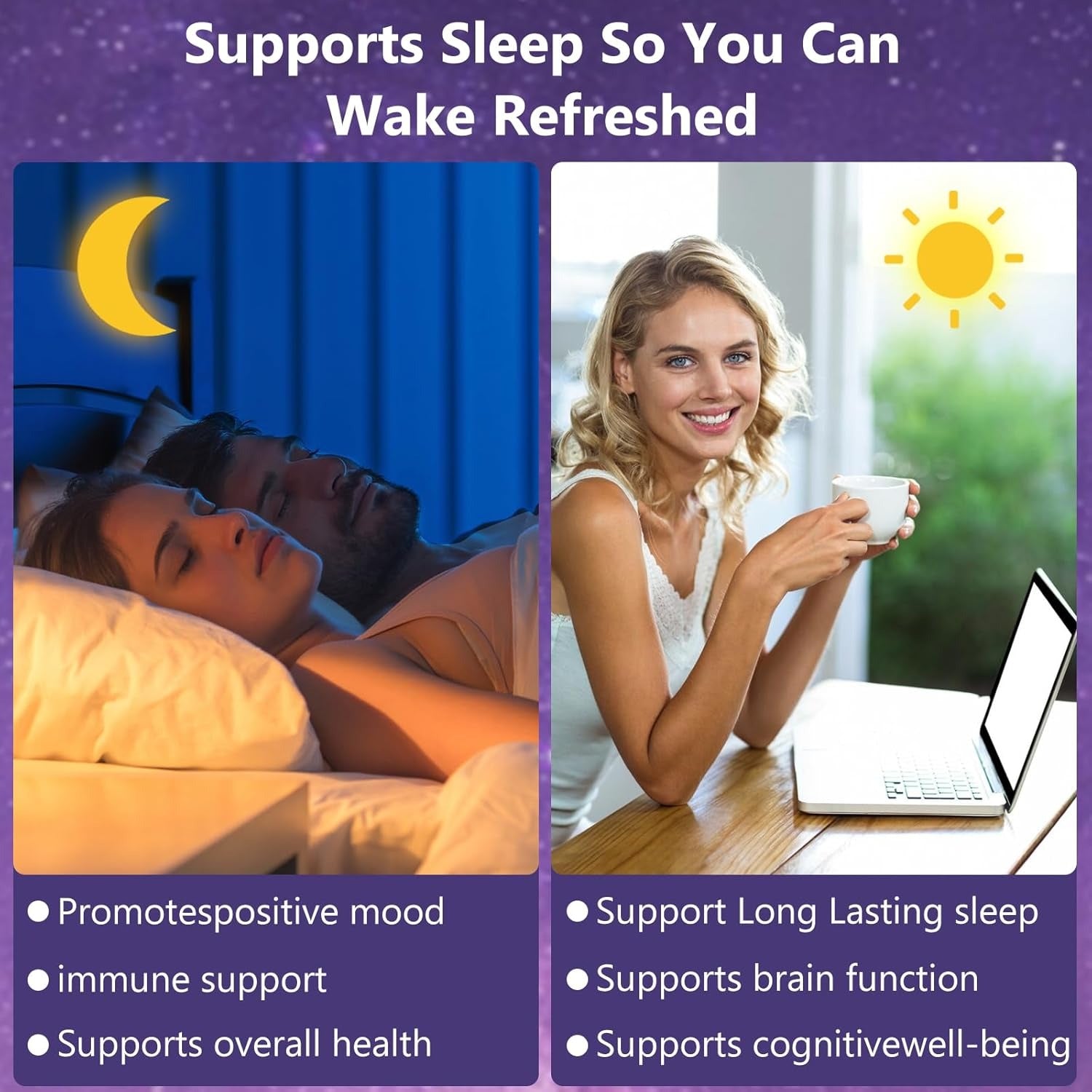 OMOGS Melatonin Sleep Supplements, Fast Dissolve Melatonin 10mg Tablets,with L-Theanine .L-Glycine & Vitamin, Promotes Relaxation & Sleep Health, Strawberry Flavor, 120-Day Supply.