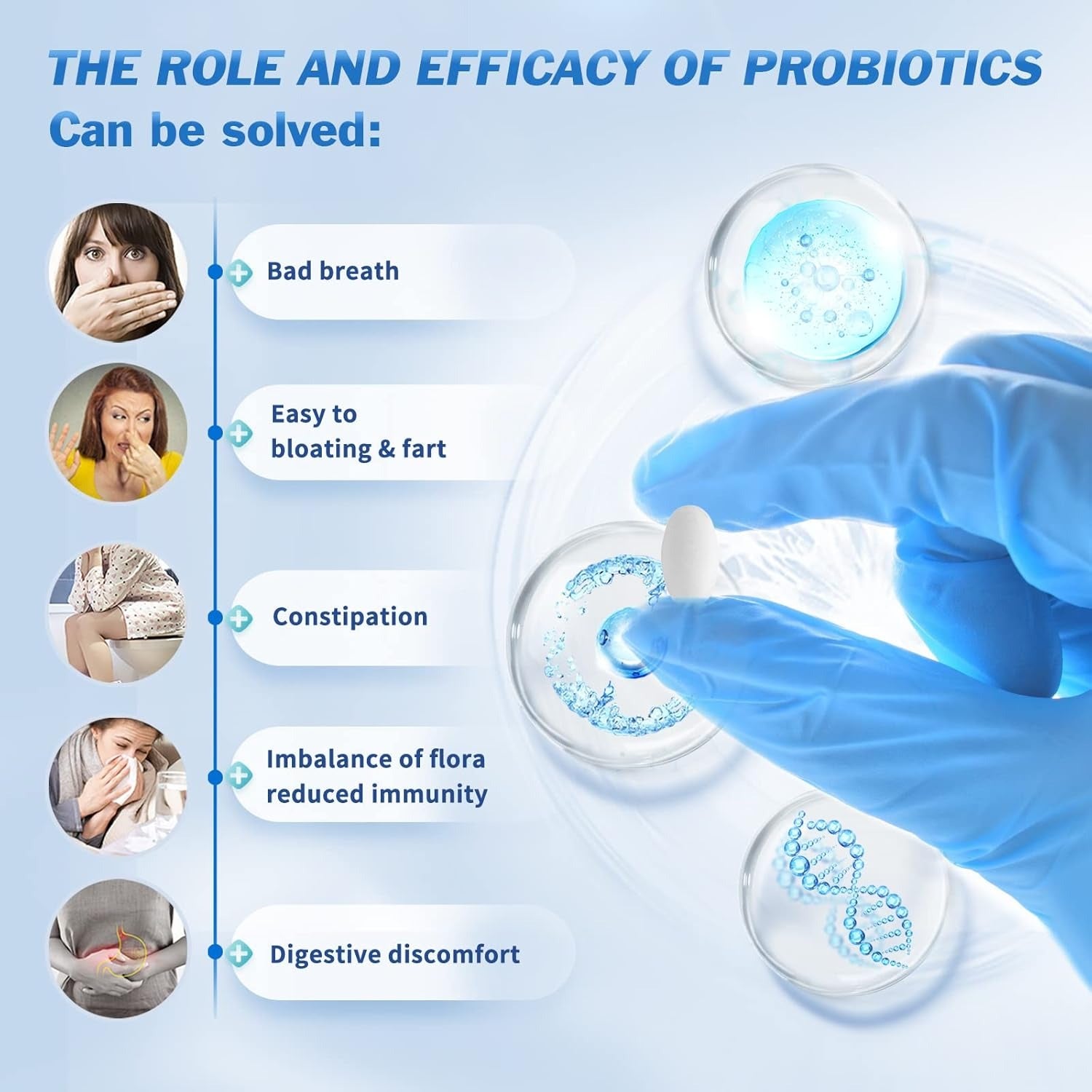 OMOGS Probiotics 90 Billion CFUs 18 Strains,with 3 Organic Prebiotics & Vitamin C,Nutritional Supplement for Women,Men & Kids,Support Metabolism,Immunity and Digestive Health,Non-GMO, 90 Tablets