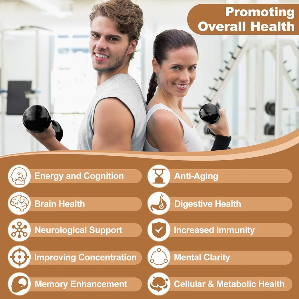 OMOGS Mushroom Complex Supplement Capsules 10:1 Extract, Lions Mane Supplement with Cordyceps, Reishi, for Brain Health, Memory Support, Focus & Immune System